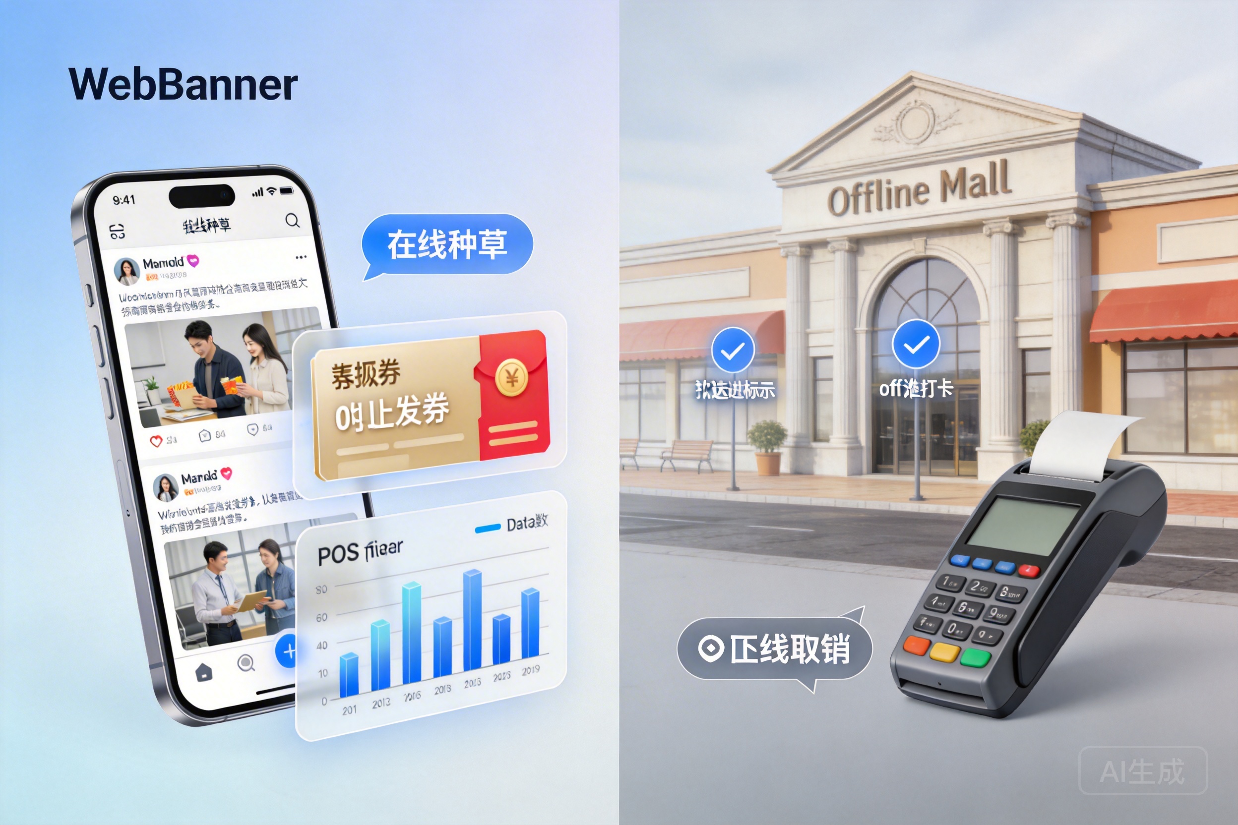 线上线下联动玩法:线上种草+线下打卡任务、线上发券+线下核销,老旧商场如何用数据驱动拉新与转化