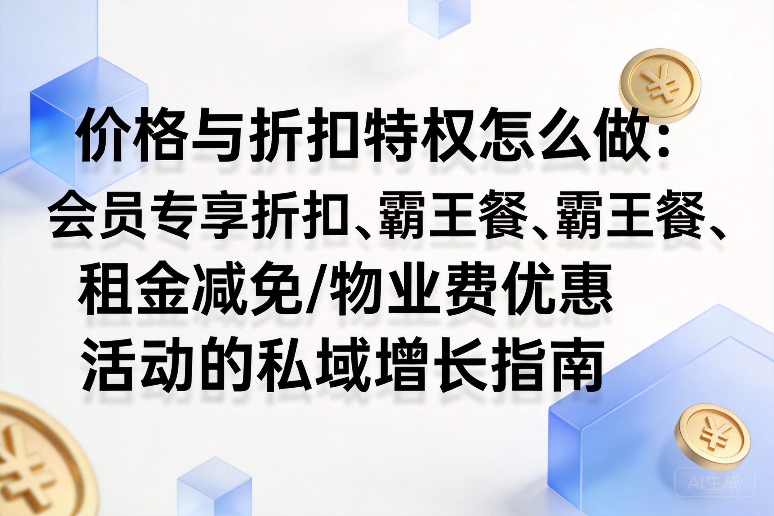 价格与折扣特权怎么做:会员专享折扣、霸王餐、租金减免/物业费优惠活动的私域增长指南