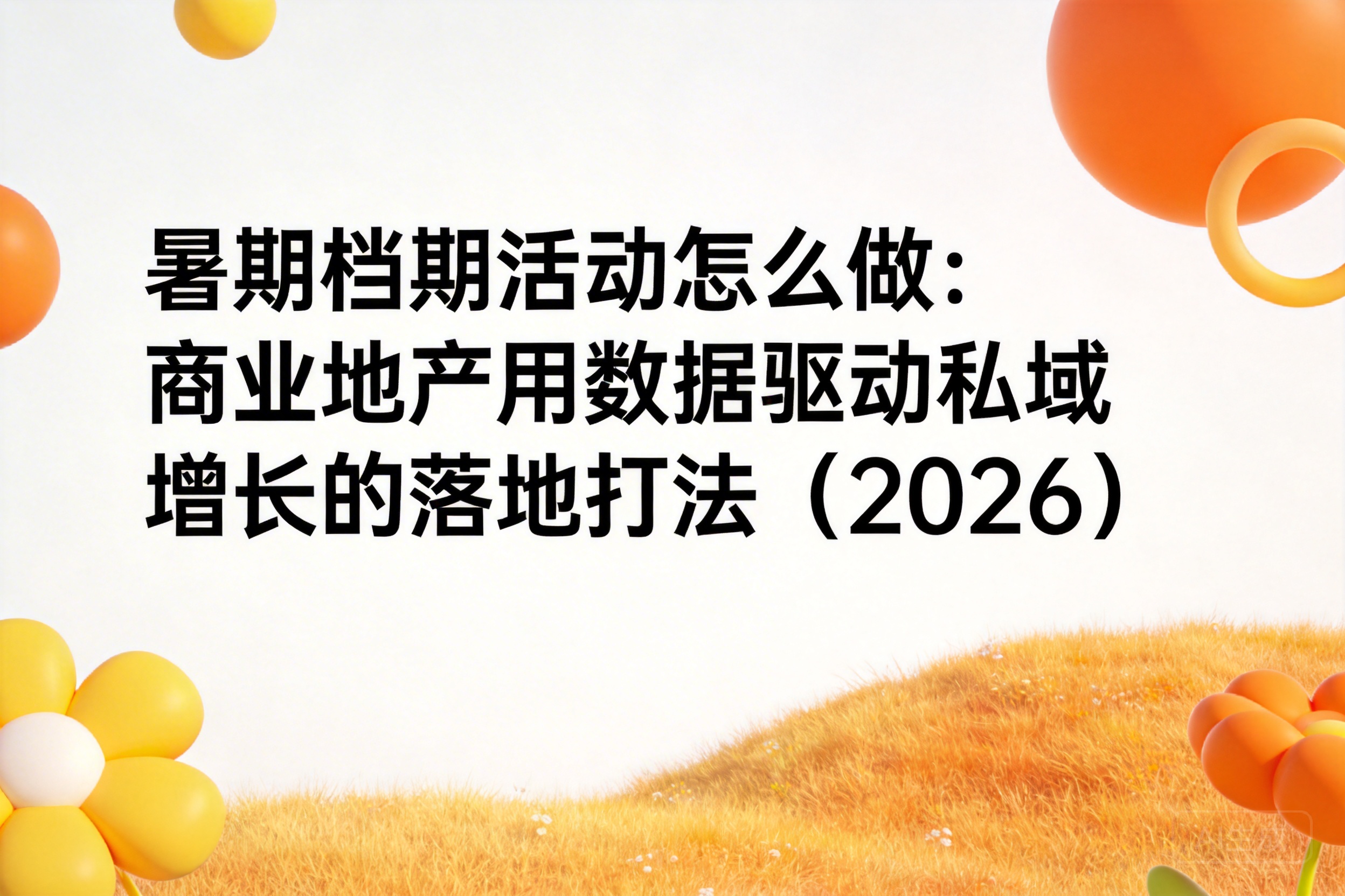 暑期档期活动怎么做:商业地产用数据驱动私域增长的落地打法(2026)