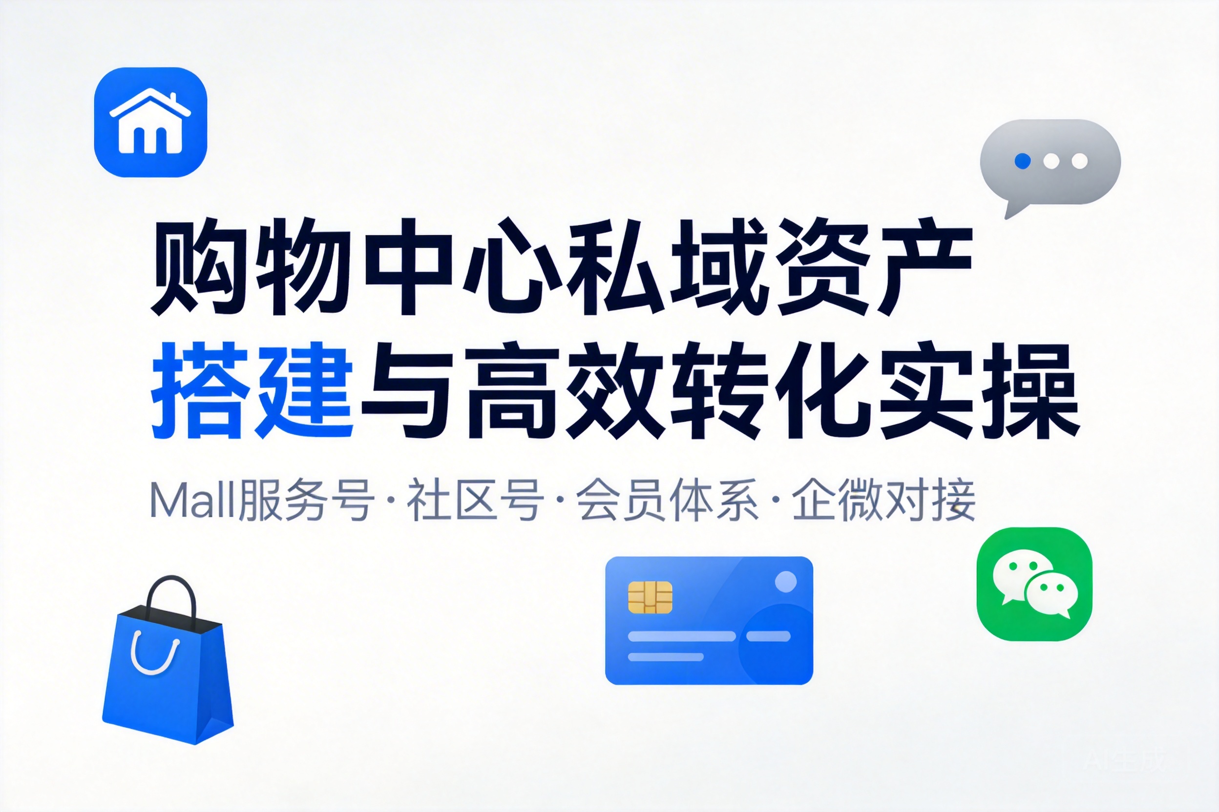 微信公众号(Mall服务号、社区号,对接会员体系与企微):购物中心私域资产搭建与高效转化实操